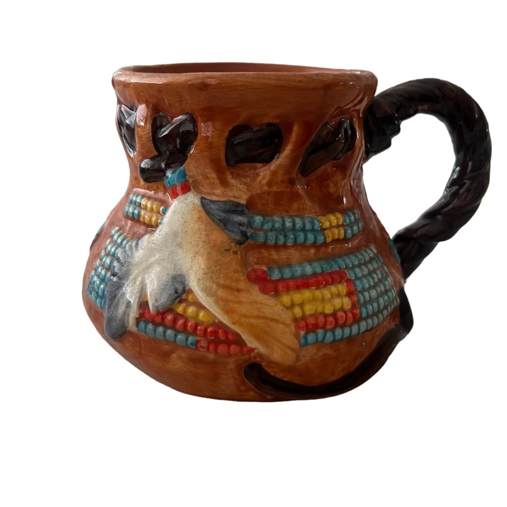 American Legacy Southwest Mug 3D Collection Bear Hand Crafted Signed Gaham 2006